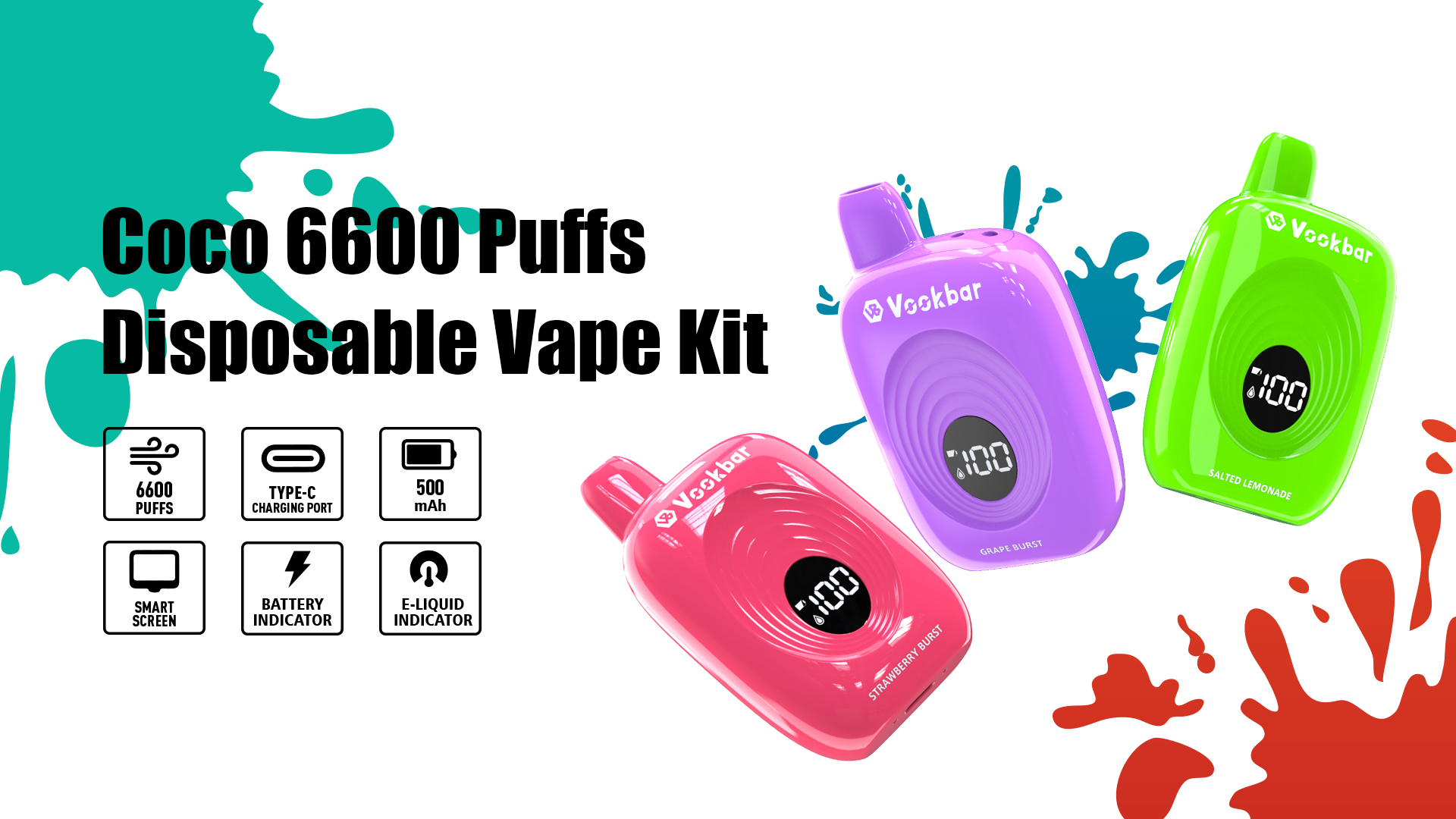 Coco 6600 Puffs Disposable Vape Kit-1